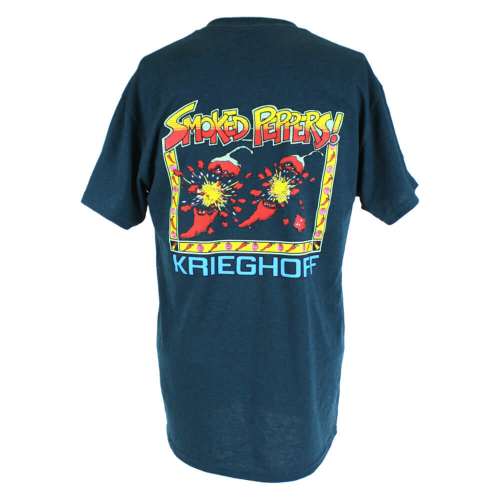 T-Shirt “Smoked Peppers”, Midnight Blue Medium & Large Only